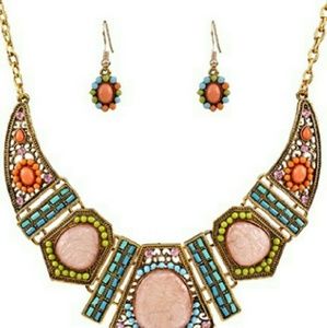 Necklace and earrings