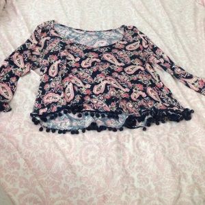 Floral style cropped top