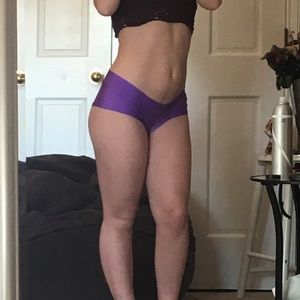 purple rave booty shorts