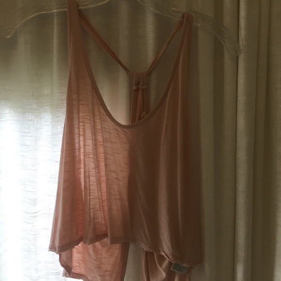 Urban outfitters pink nude crop top