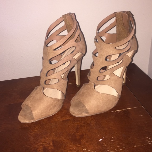 Suede high heels