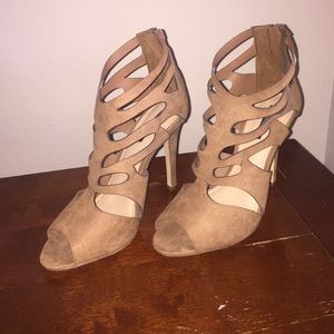 Suede high heels