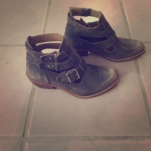 Ankle booties with unique details