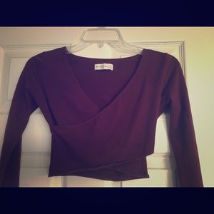 Abercrombie and Fitch Long Sleeve Crop Top