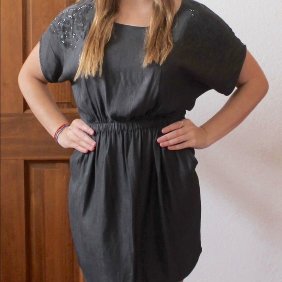 Charcoal Gray Cocktail Dress