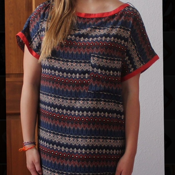 Patterned A-Line Dress