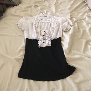 Black and white Charlotte Russe top