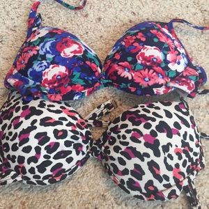 Printed swim tops