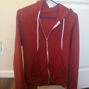 American Apparel Wine Red Hoodie Sz Small