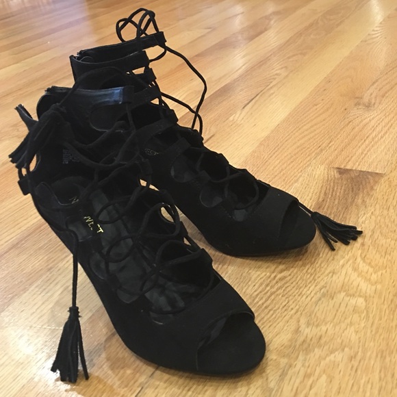 Nine West Gladiator Lace Up Heels