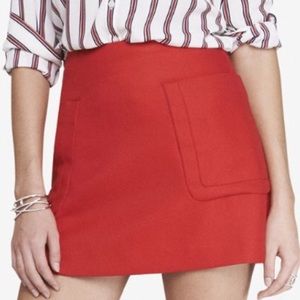 EXPRESS Red high waist skirt 10