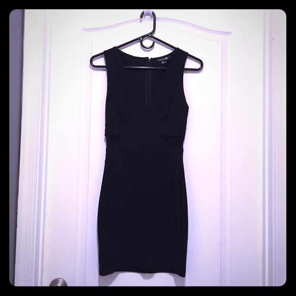 Forever 21 black dress with sheer panels