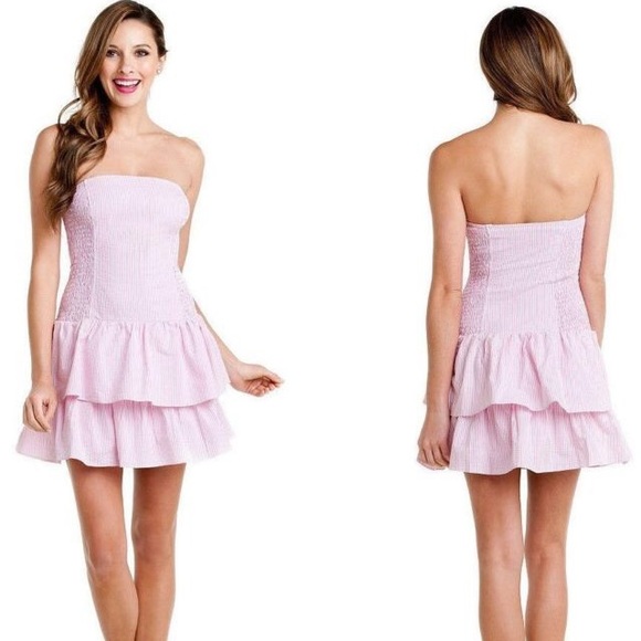 Lilly Pulitzer Elinor Pink Seersucker dress