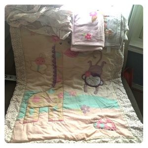 Crib set and blankets
