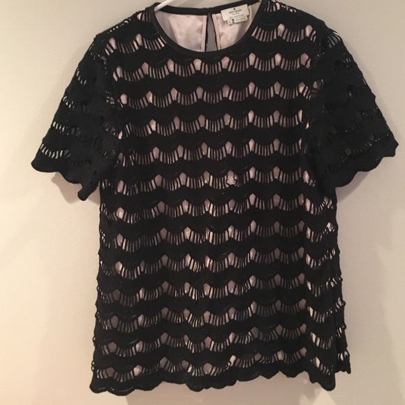 kate spade lace scallop blouse