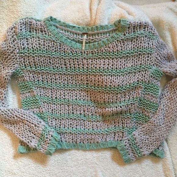 NWOT FREE PEOPLE open weave sweater cotton & silk - Picture 1 of 3