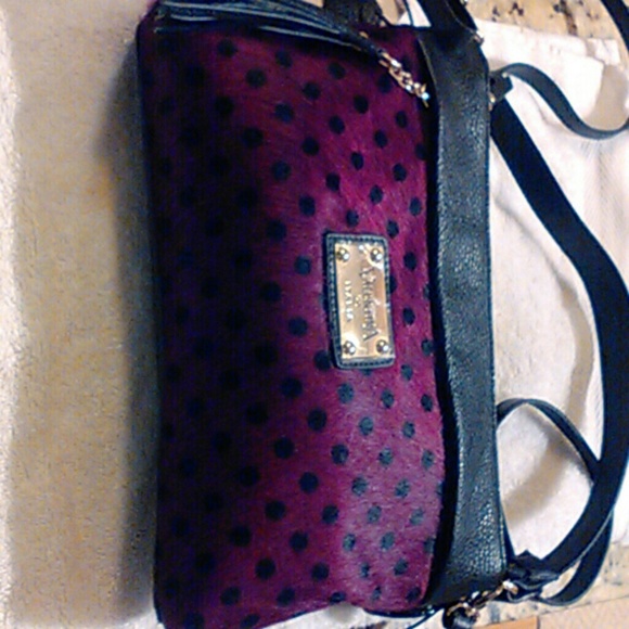 Faux horse hair and Italian leather handbag