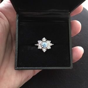 Frozen princess "Elsa" platinum plated ring Size 7