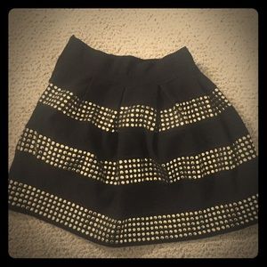 Black and gold skirt