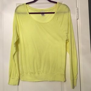 Victoria's Secret Pink Neon Yellow Casual Top