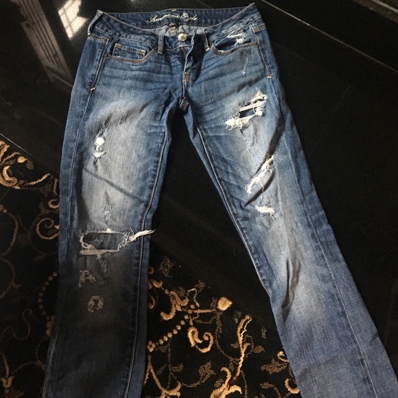 AE skinny destroyed jeans