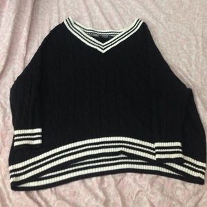 Black and white oversized sweater