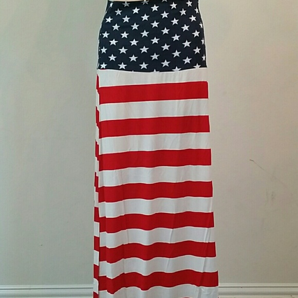 Star Print Band Stripe Maxi - Picture 2 of 4