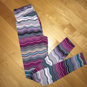 Multi Color Silk Leggings