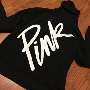 Victoria Secret 🌟Pink zip up hoodie🌟 size Large