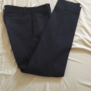 J CREW SIDE ZIP STRETCH CROP  PANTS BLACK SZ 2