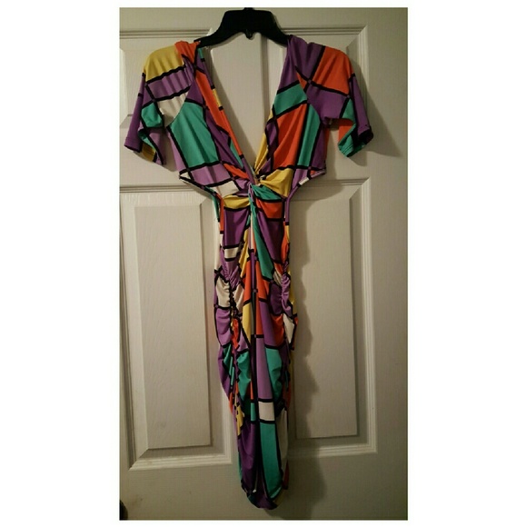 Color block sideless  dress - Picture 1 of 3