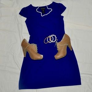 Navy Blue Tea Dress