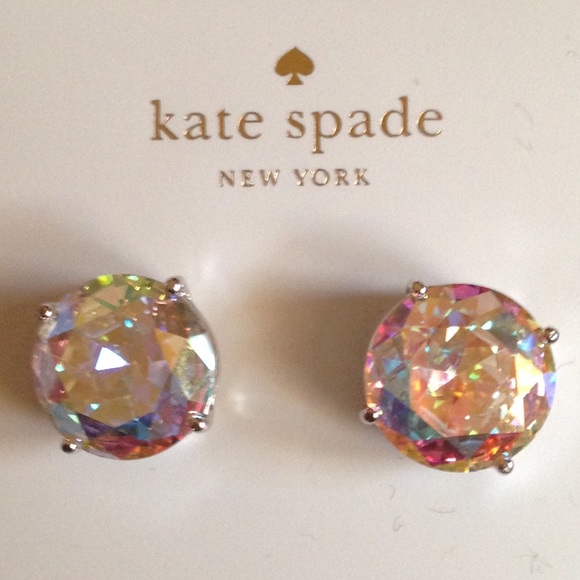 kate spade Jewelry - Kate Spade lg clear gumdrop earrings NWT