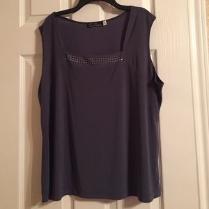 Darker gray slinky tank top
