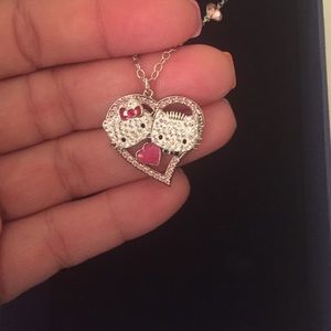 Hello kitty hello Daniel Swarovski necklace heart
