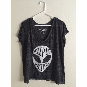 Aeropostale Bethany Mota "keep it weird" tee