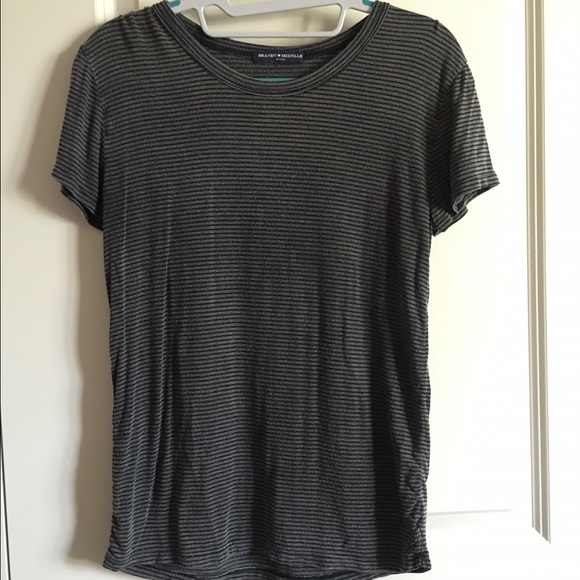 Gray and black striped Brandy Melville Tee