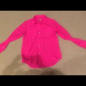 Juicy couture long sleeve silk blouse