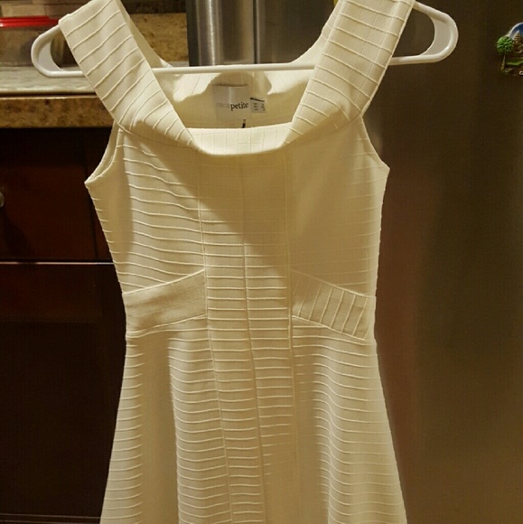 White skater dress - petite