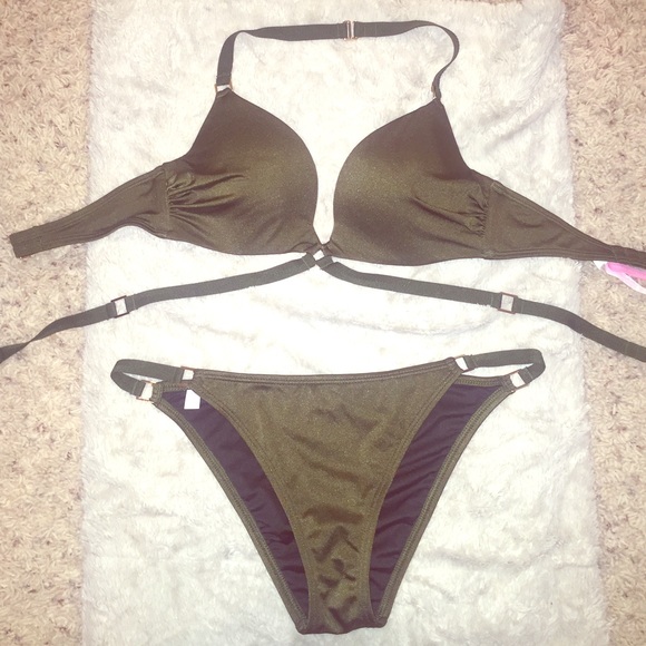 FINAL PRICE NWOT VS army green swimsuit