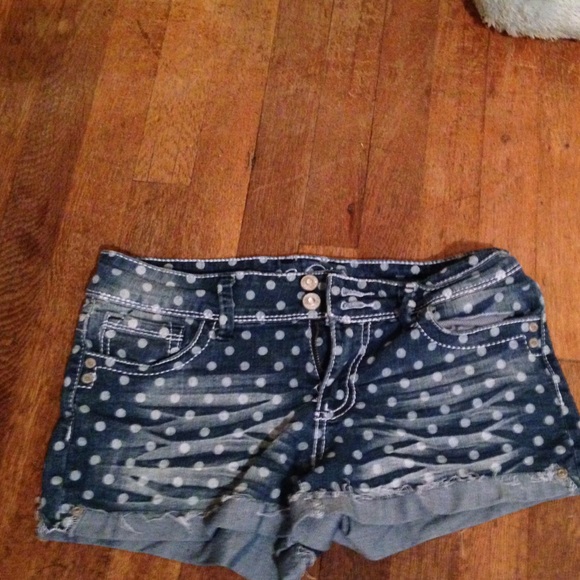 Vanity Polka Dot Jean Shorts