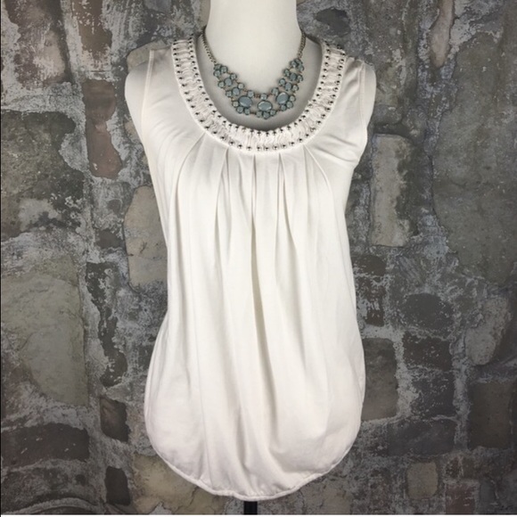 Calvin Klein studded white blouse
