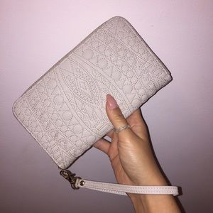 Grey wristlet wallet