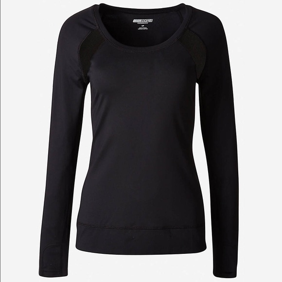 Cowl Back Mesh Inset Express Work Out Top - Picture 2 of 2