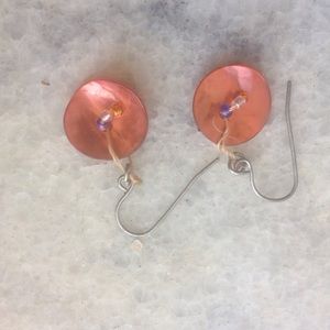 Artisan button earrings