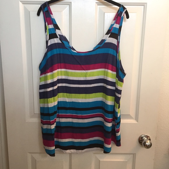 Bright Color Striped Boat & V-Neck Tank Top - Picture 3 of 4