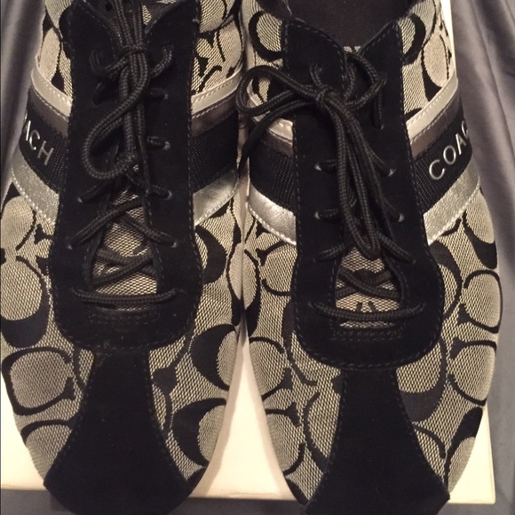 Authentic black/grey coach shoes