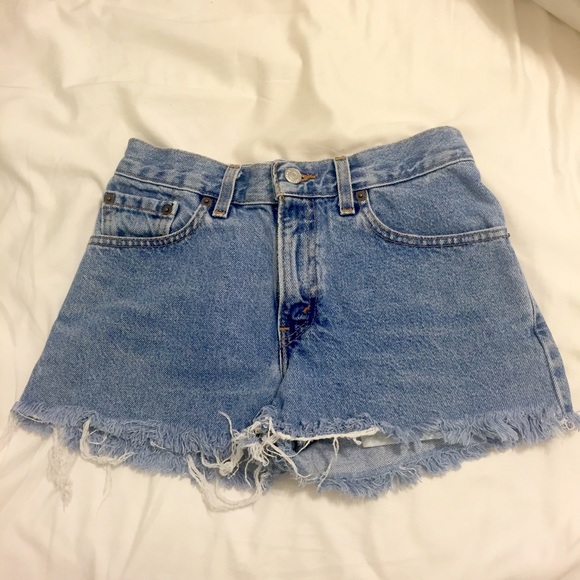 Levi High Waisted Cut Offs