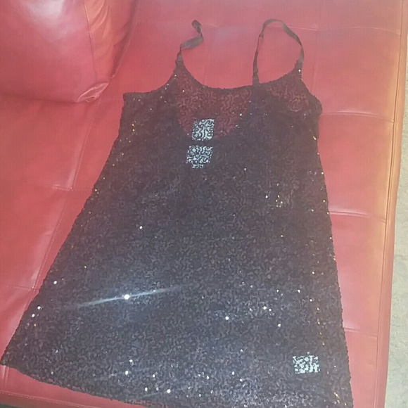 Free People Intimates black sequined and gold one