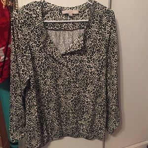 Patterned blouse.